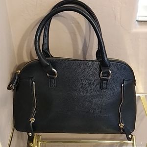 black rivet large handbag